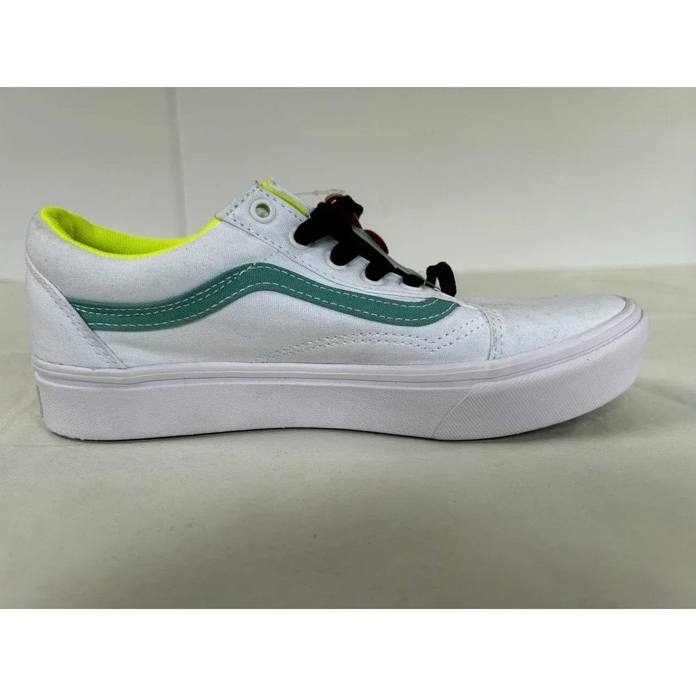 NWT Vans Off The Wall Old Skool Comfy Cush Skate Shoes Juniors Size 5.5 White
